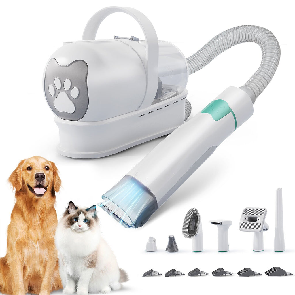 Aspirador e Aparador de Pelos 7 em 1 para Cães e Gatos