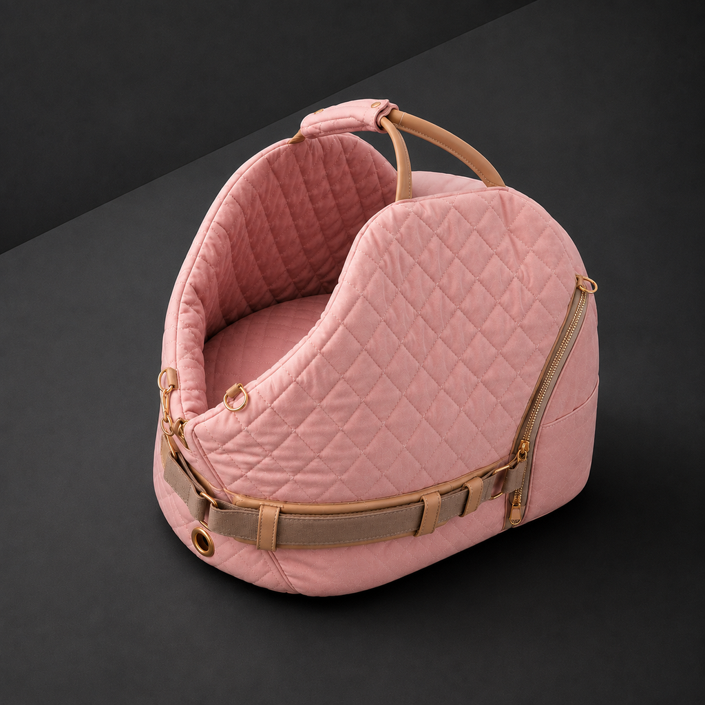 Bolsa de Transporte Acolchoada 2 em 1: Bolsa e Caminha para Pets — vista alternativa em fundo grafite