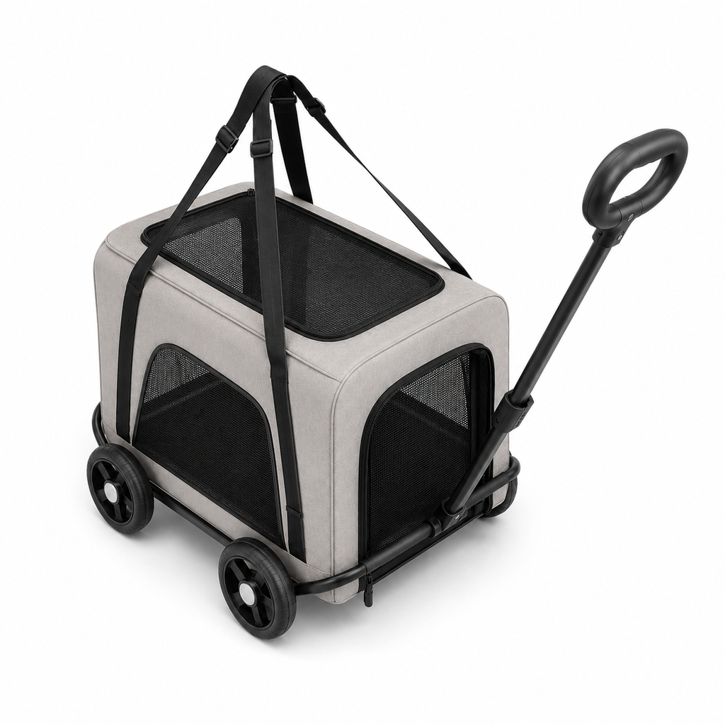 Bolsa de Transporte Pet Grande em Tecido Oxford — vista alternativa em fundo grafite