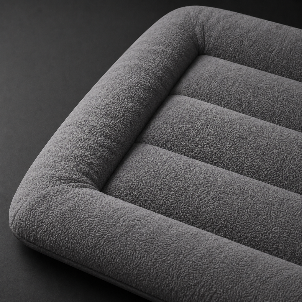 Detalhe de construção e acabamento — Cama de Pelúcia Ultra Macia para Cães e Gatos