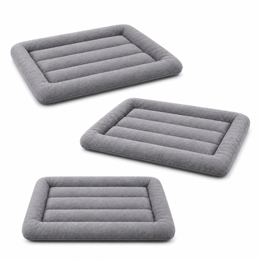 Cama de Pelúcia Ultra Macia para Cães e Gatos — ângulos e variações em fundo branco
