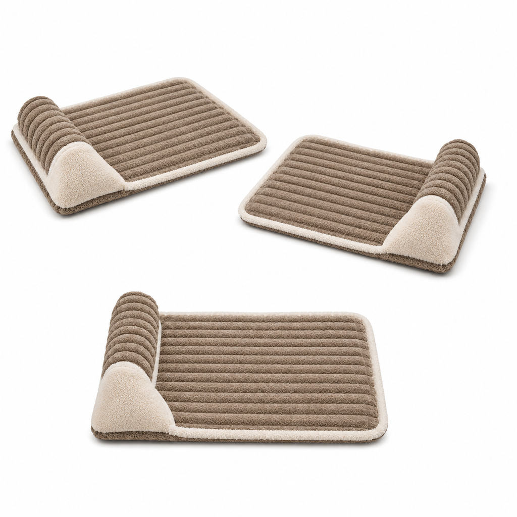Cama Pet Lavável com Espuma de Memória para Cães — ângulos e variações em fundo branco