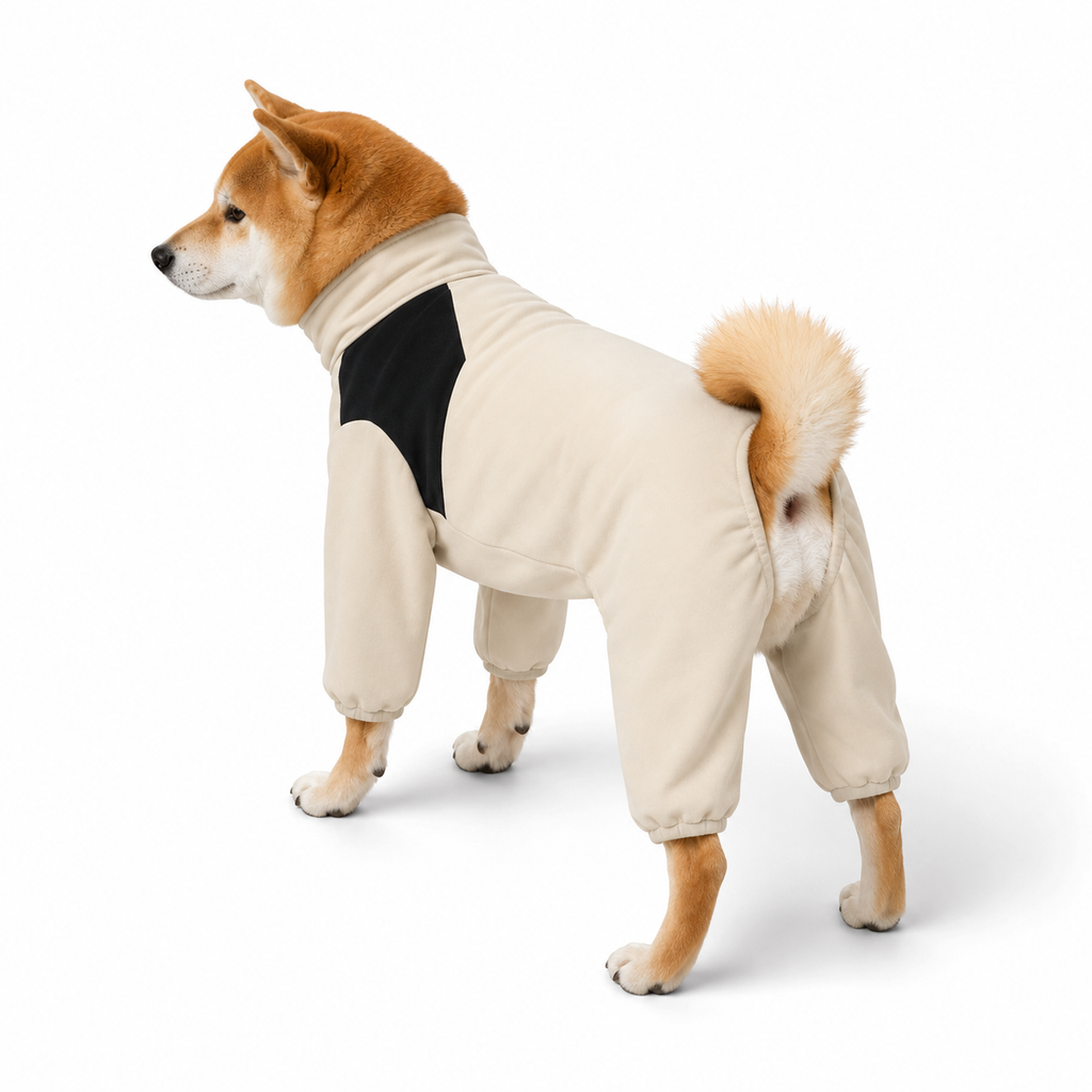 Capa de Chuva Impermeável para Cães de Todos os Portes — vista frontal completa em fundo branco