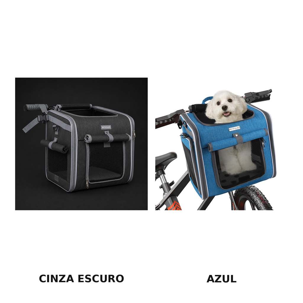 Cesta Transportadora de Bicicleta Expansível para Pets — ângulos e variações em fundo branco