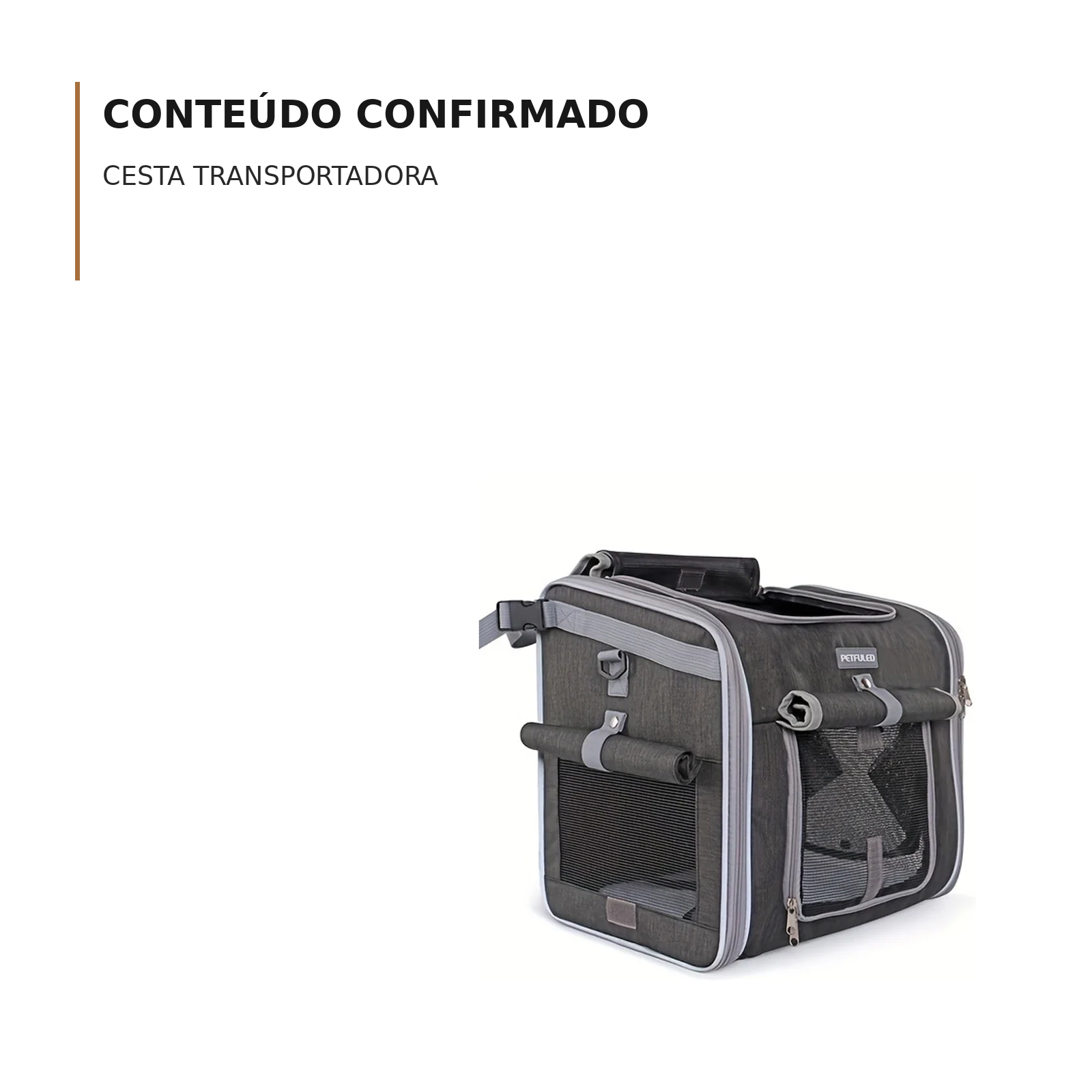 Itens inclusos — Cesta Transportadora de Bicicleta Expansível para Pets