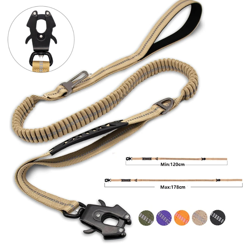 Cinto de segurança para cães no carro com detalhes reflexivos e absorção de choque