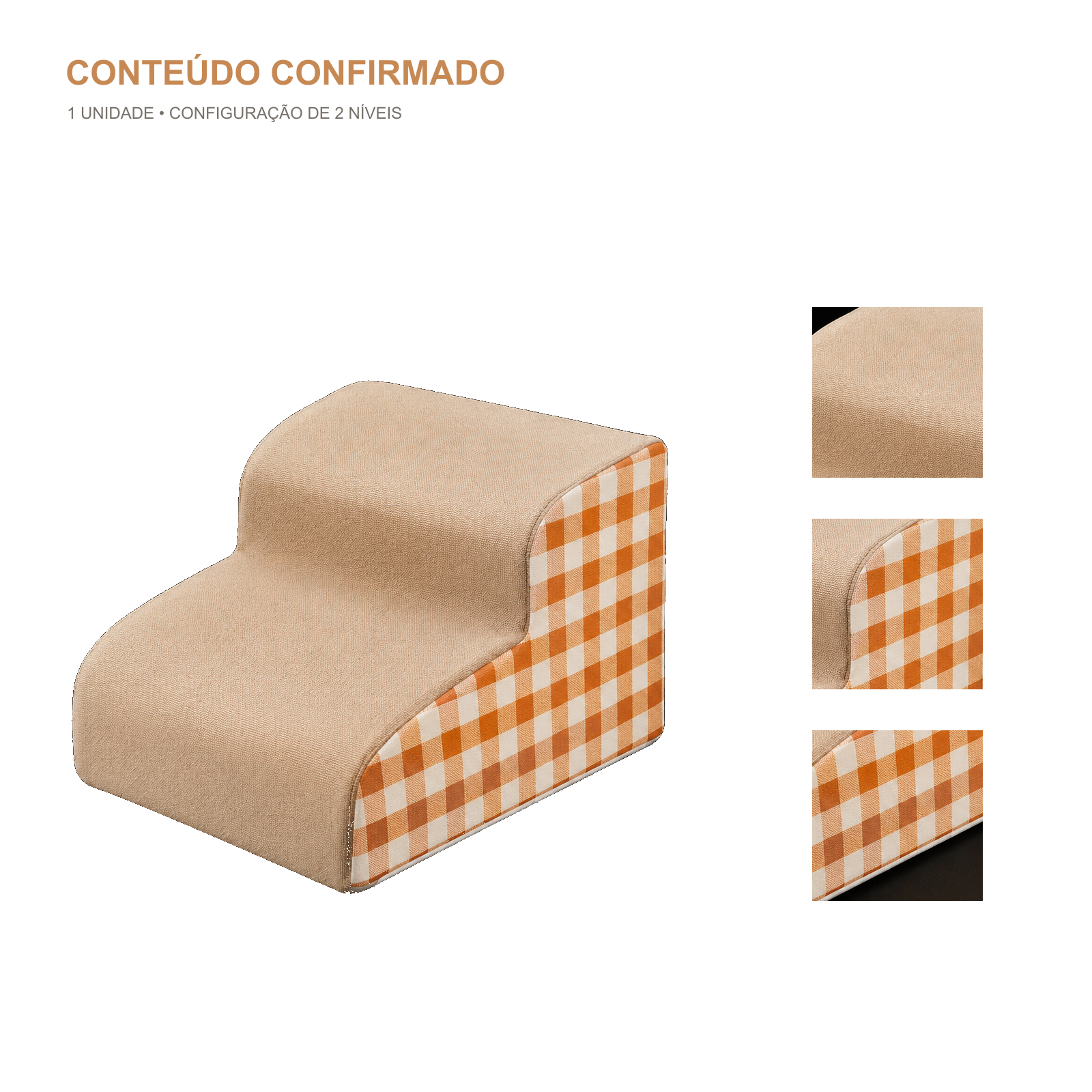 Itens inclusos — Escada Pet para Cama e Sofá com Degraus Antiderrapantes