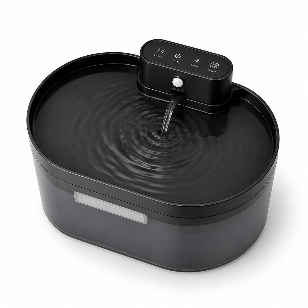 Fonte de Água Sem Fio 2,2L com Sensor para Gatos — vista alternativa em fundo grafite