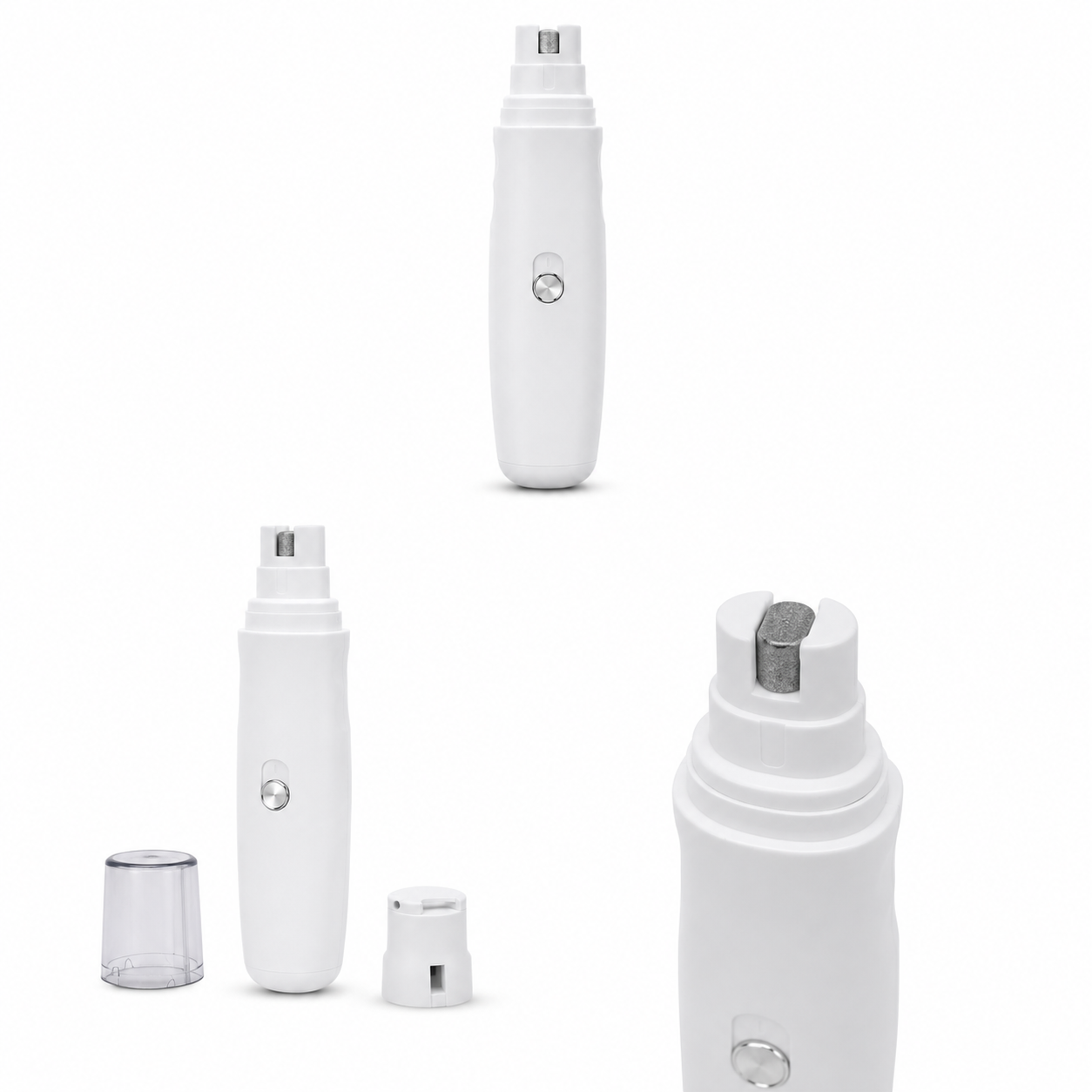 Lixadeira de Unhas Pet Elétrica e Silenciosa — ângulos e variações em fundo branco