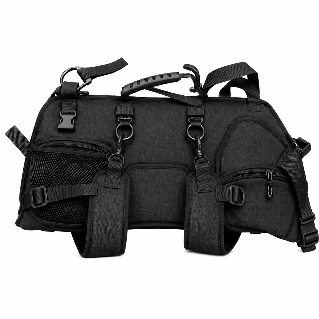 Mochila de Viagem Pet Respirável para Passeio e Transporte — vista alternativa em fundo grafite