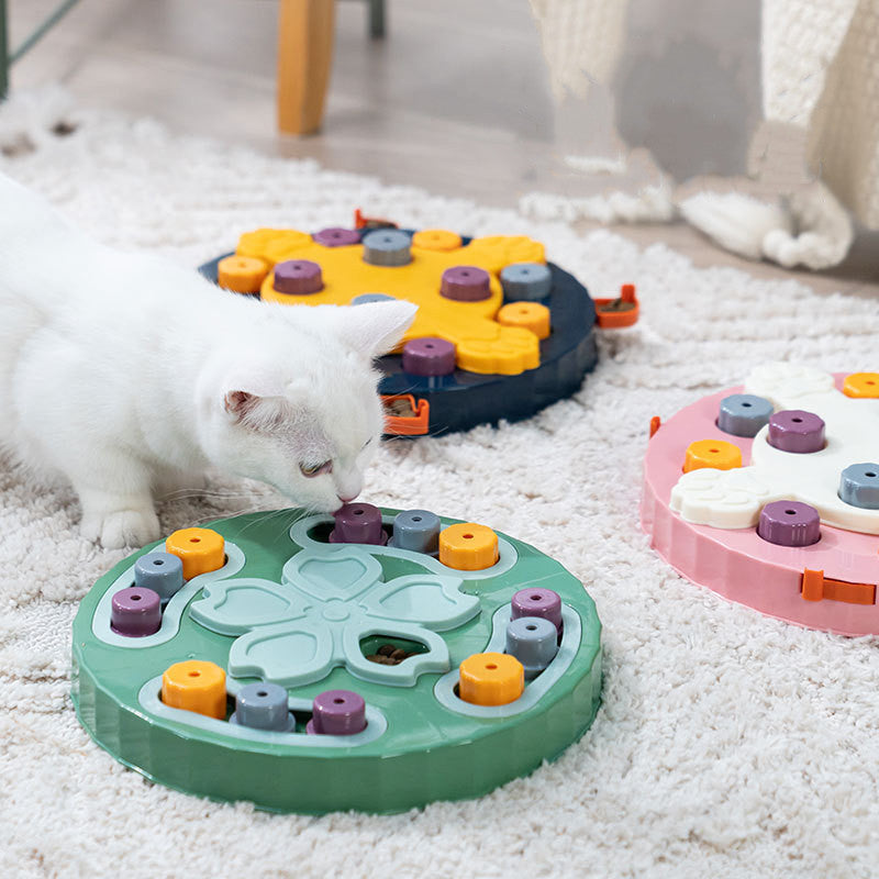 Tigela quebra-cabeça interativa para gatos e cães de pequeno porte